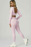 The Prime Line Long Sleeve Crop Top Leggings 2-Piece Set