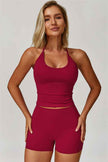 The Surge Halter Crop Top Shorts 2-Piece Set