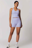 The Enigma Cross Back Vest Shorts 2-Piece Set