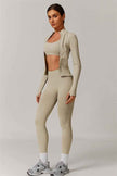 The Nova Luxe Jacket Sports Bra Leggings 3-Piece Set