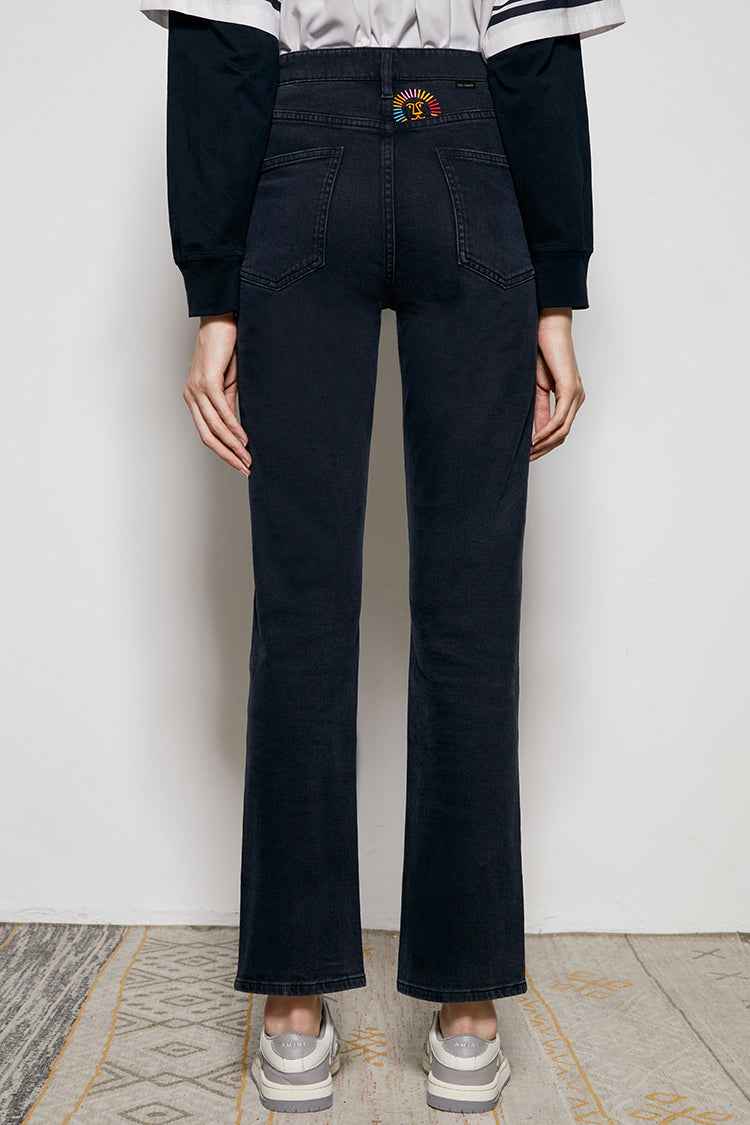 Activity Grrrl High Rise Kick Crop Jeans HJ017