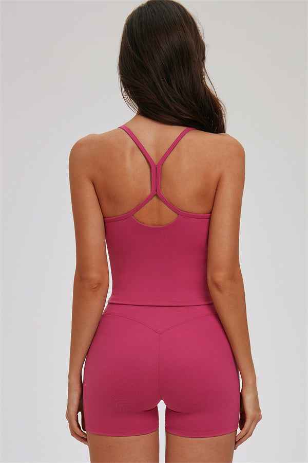 The Svelte Cross Back Tank Top Shorts 2-Piece Set