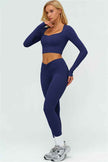 The Lushness Long Sleeve Crop top Leggings 2-Piece Set