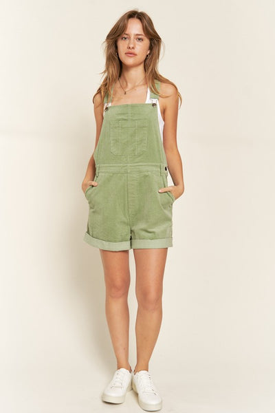 Corduroy Adjustable Shoulder Straps Overalls - Pikemla