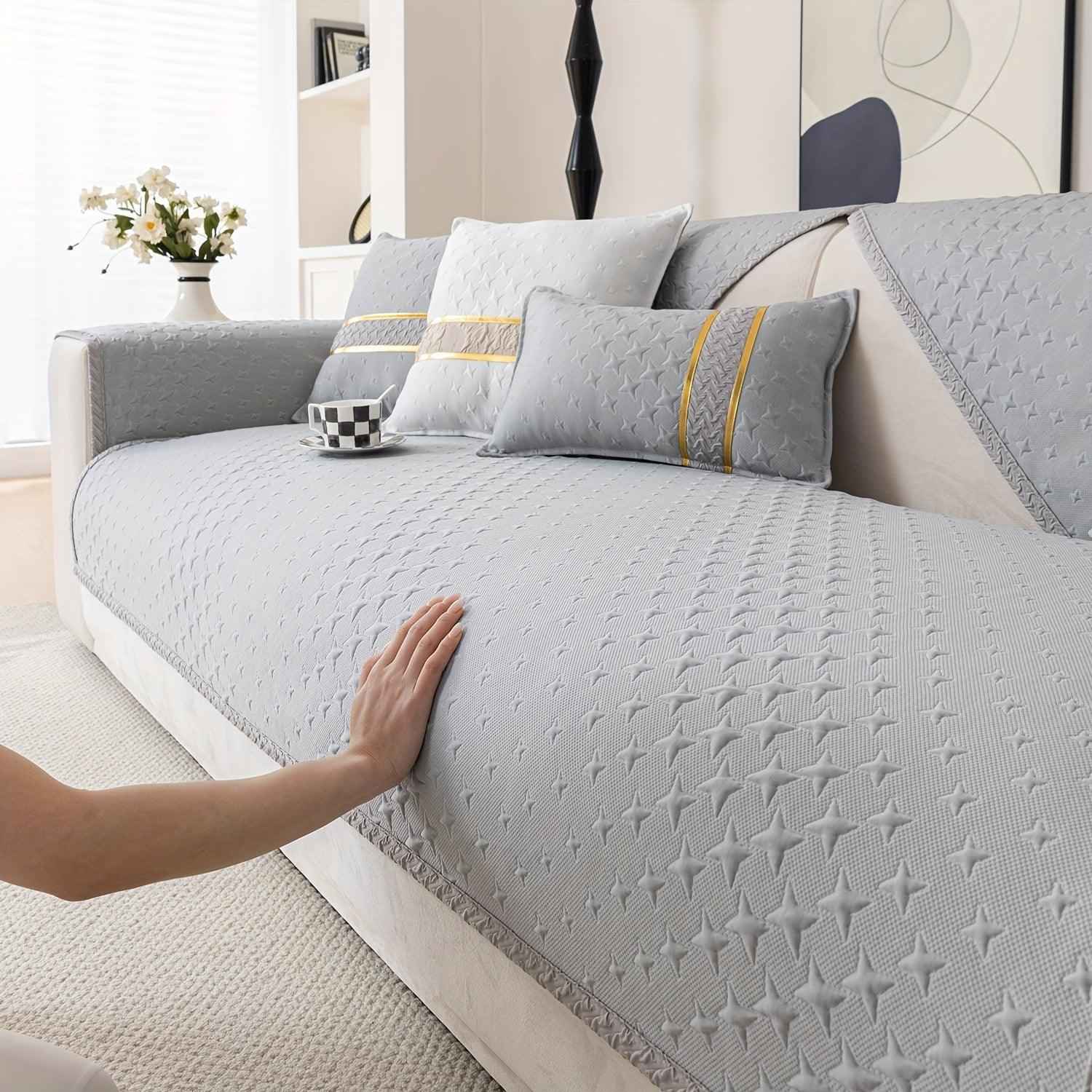 Summer Cooling Silk Non-slip Sofa Cover- Couch Cover for Dogs