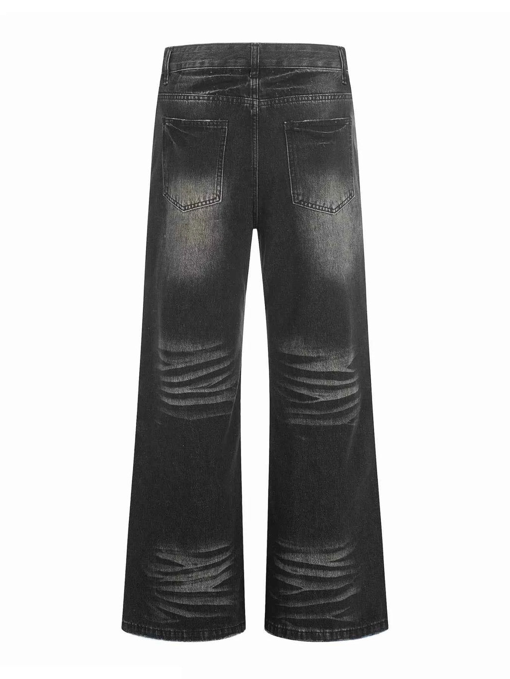 Men's Full Size Vintage Wash Wide Leg Jeans Plus Size