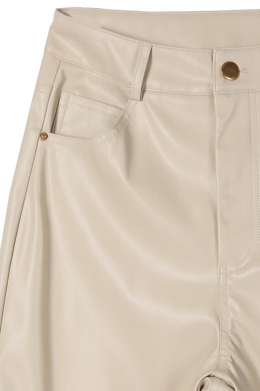 Vegan leather pants - Pikemla