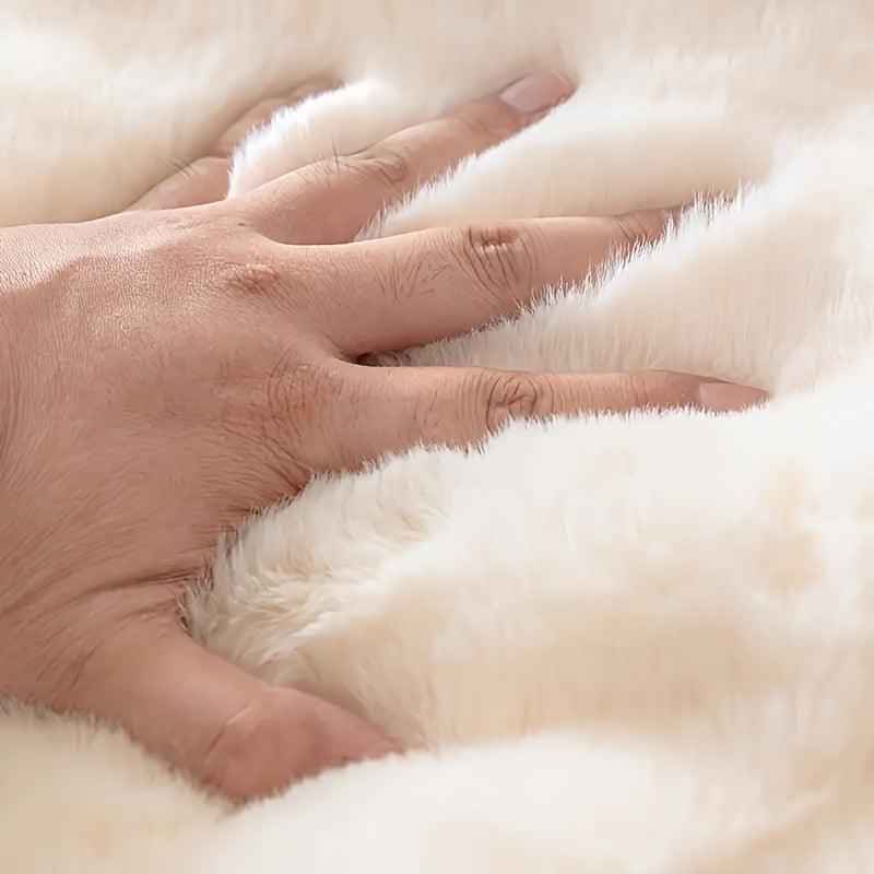 White Couch Slipcovers - Winter Warm Plush Soft Sofa Cover