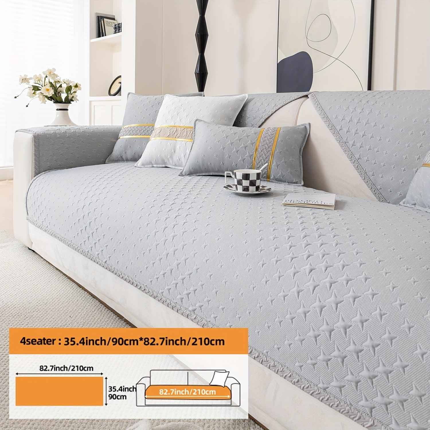 Summer Cooling Silk Non-slip Sofa Cover- Couch Cover for Dogs