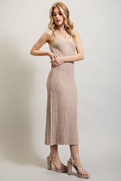 Rib Knit Maxi Dress - Pikemla