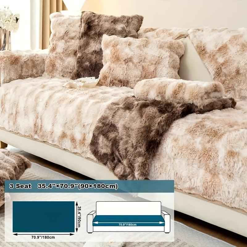 Luxurious Gradient Velvet Sofa Cover