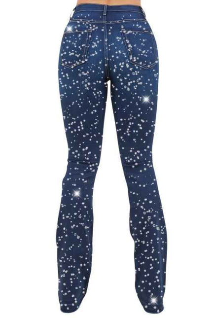 Galaxy Glow Rhinestone Boot Cut Jean