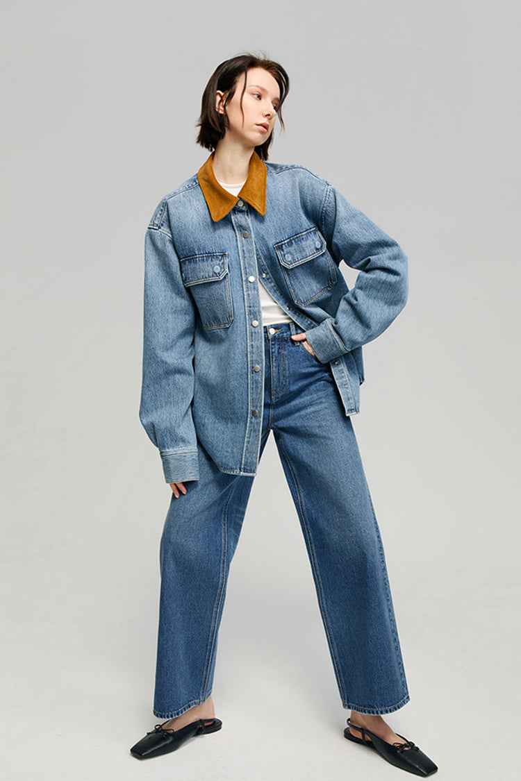 The Cityer Crop Wide Jeans HJ009