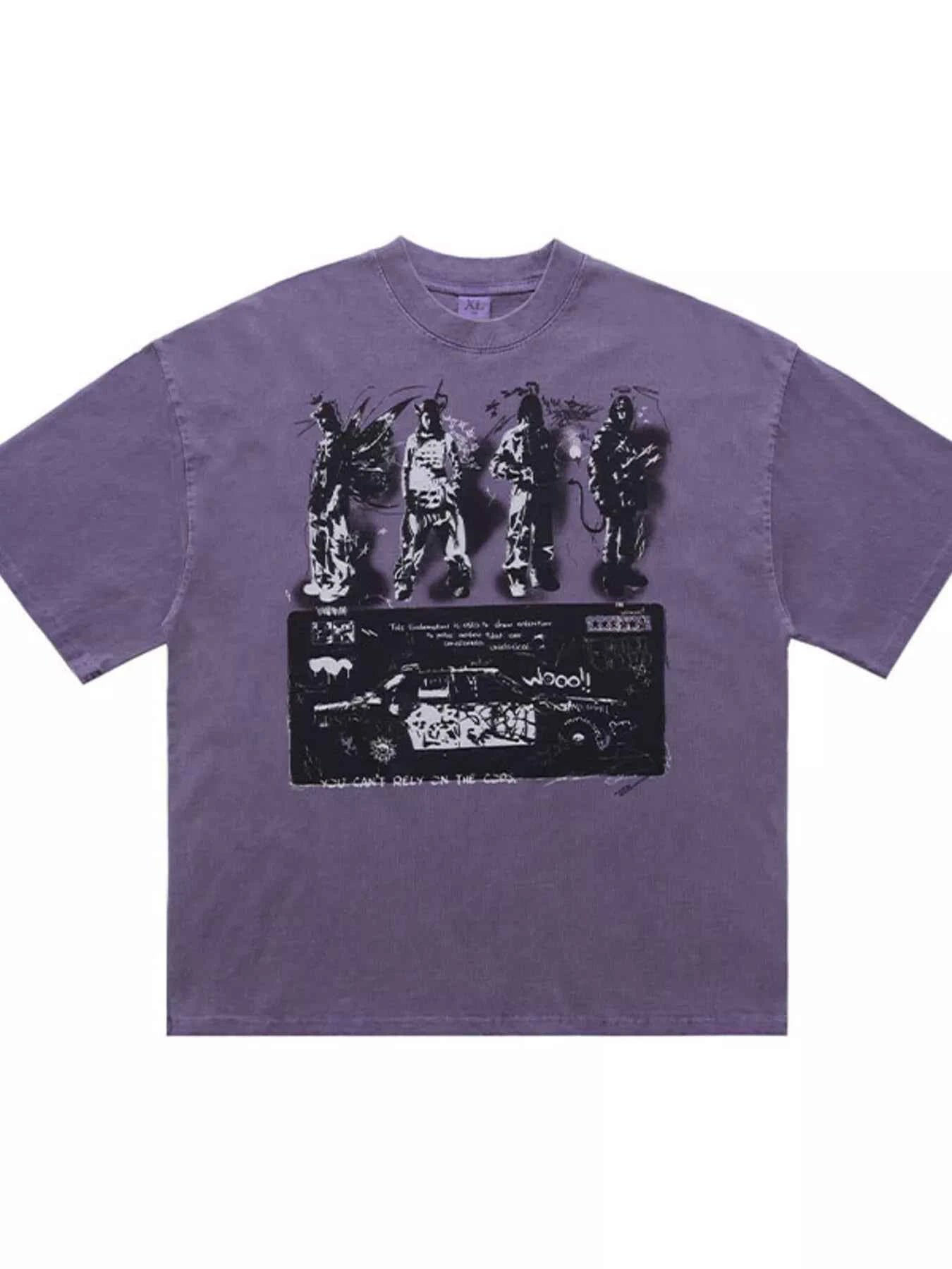 Men's Vintage Graphic Round Neck T-Shirt