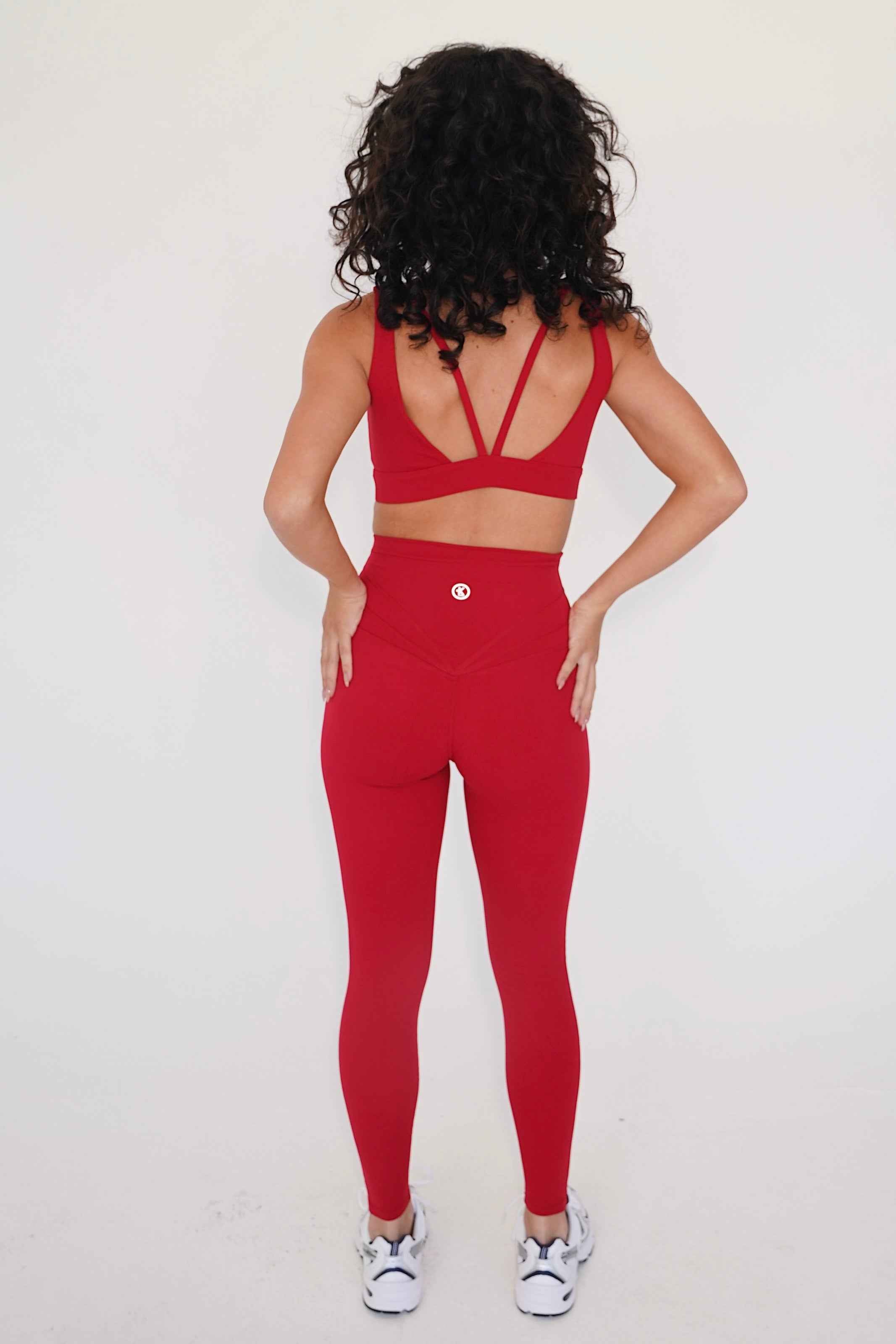 I am Beautifully Radiant Quick Dry Red Yoga Legging