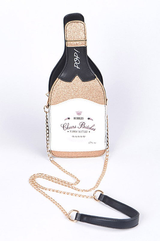 Champaign Bottle Iconic Crossbody Bag - Pikemla