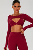The Ember Sports Bra Crop Top Shorts 3-Piece Set