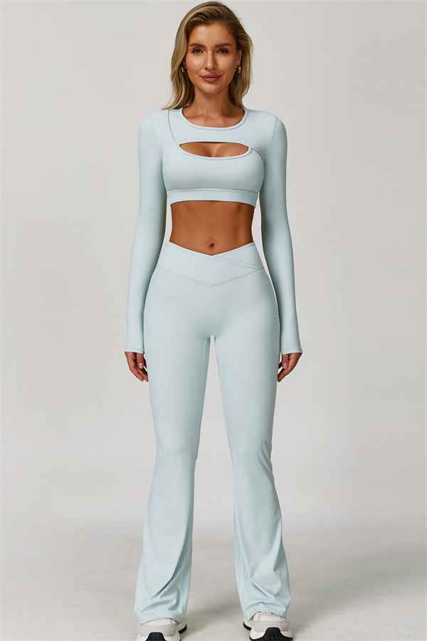 The Lavish Long Sleeve Cut-out Crop Top