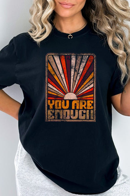 Sunrise You Are Enough Comfort Colors Graphic Tee - Pikemla