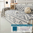 Boho-Chic All-Season Sofa Cover | Light Gray & Pet Proof Couch Cover