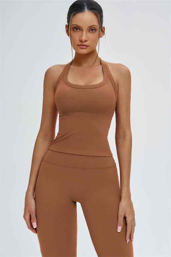 The Slate Y-Back Top Flared Leggings 2-Piece Set