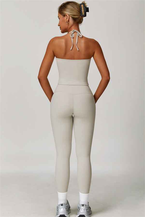 The Surge Halter Crop Top Leggings 2-Piece Set