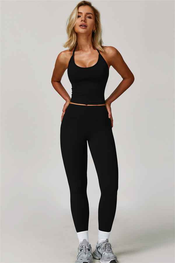The Surge Halter Crop Top Leggings 2-Piece Set