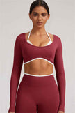 The Elevate Long Sleeve Crop top Leggings 2-Piece Set