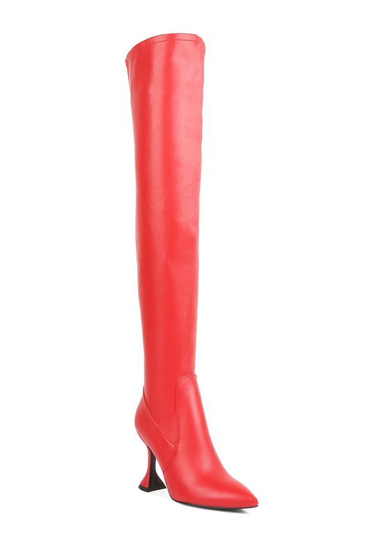 BRANDY OVER THE KNEE HIGH HEELED BOOTS - Pikemla