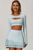 The Lavish Long Sleeve Cut-out Crop Top