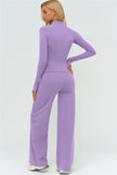 The Twirl Zip Jacket Sports Bra New Straight Leg Pants 3-Piece Set