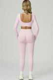 The Prime Line Long Sleeve Crop Top Leggings 2-Piece Set