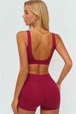 The Lushness V-Back Sports Bra Shorts 2-Piece Set