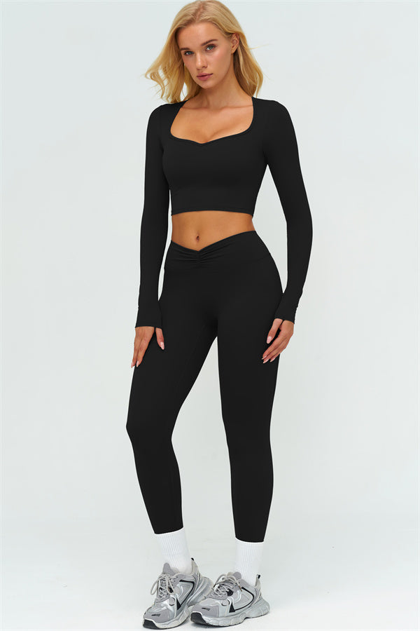 The Lushness Long Sleeve Crop top