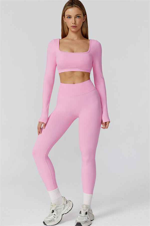 The Reign Long Sleeve Crop Top Leggings 2-Piece Set