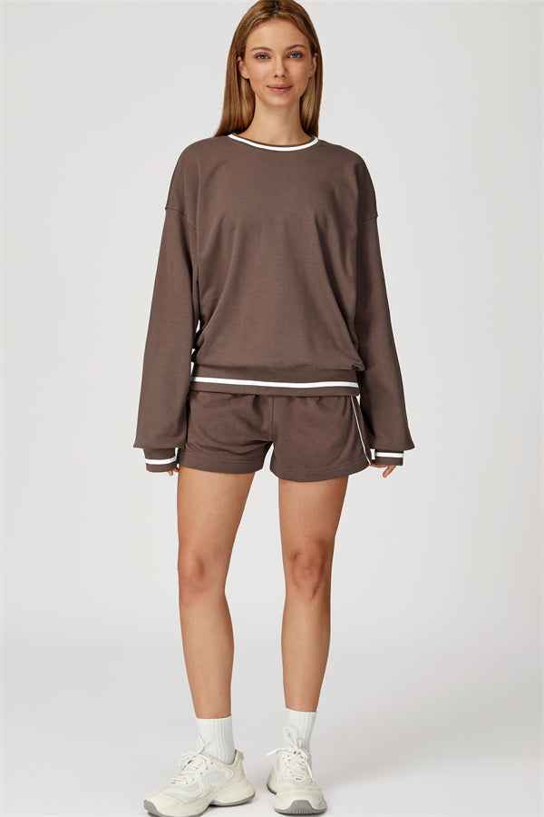 The Amara Sweatshirt Lounge Shorts 2-Piece Set