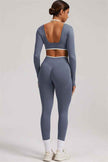 The Elevate New Long Sleeve Crop top Leggings 2-Piece Set