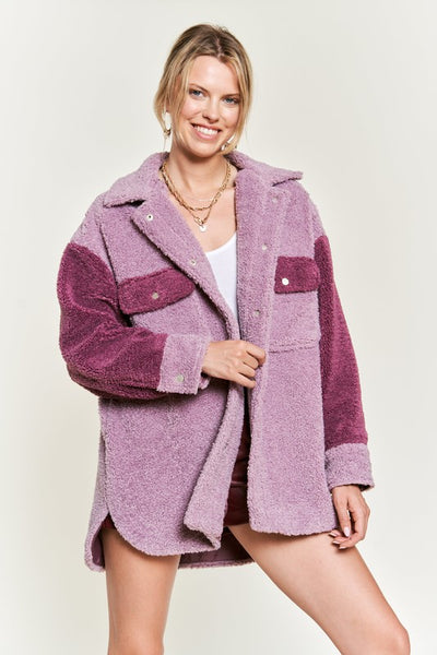 Colorblock sherpa jacket - Pikemla