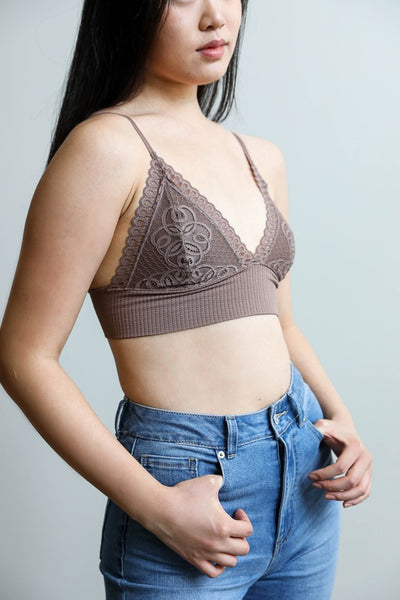 Waistband Loop Lace Bralette - Pikemla