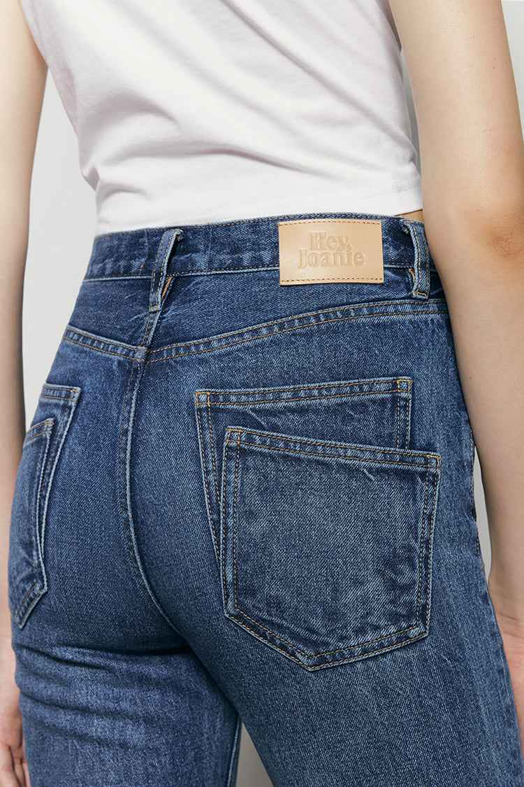 Two Shots High Rise Straight Crop Jeans HJ013