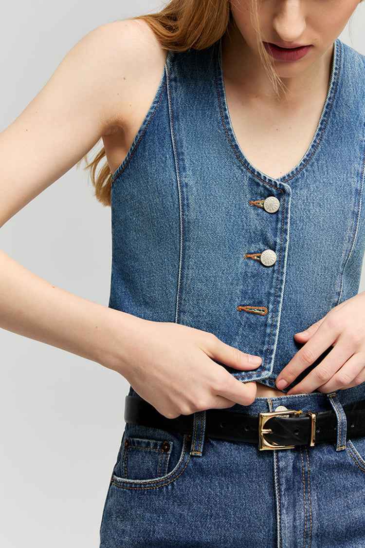 Blue Horizon Denim Vest HJ903