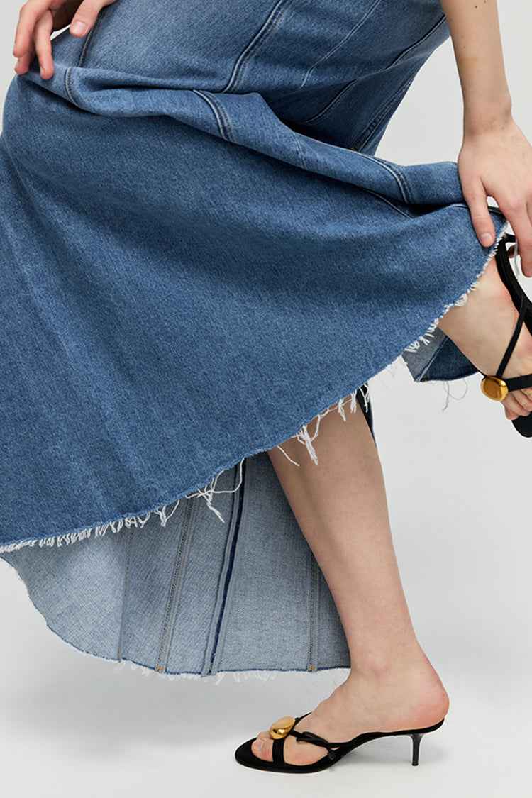 Ocean Wave Denim Skirt HJ821
