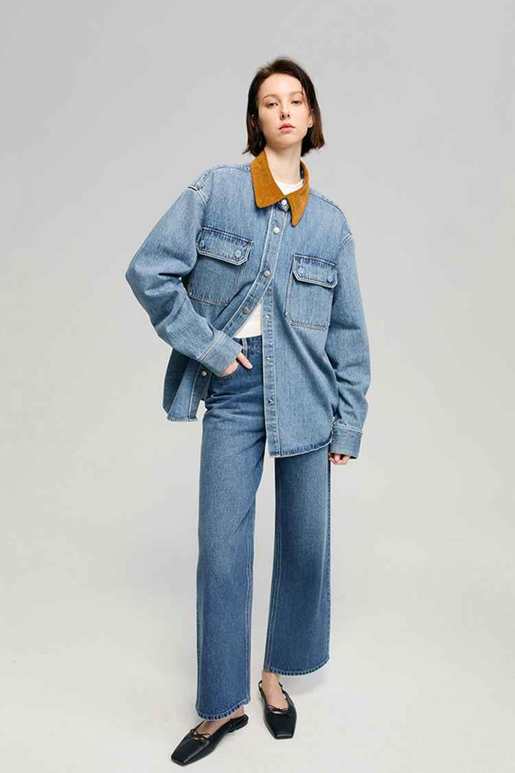 The Cityer Crop Wide Jeans HJ009