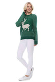 Deer Jacquard Christmas Pullover Sweater