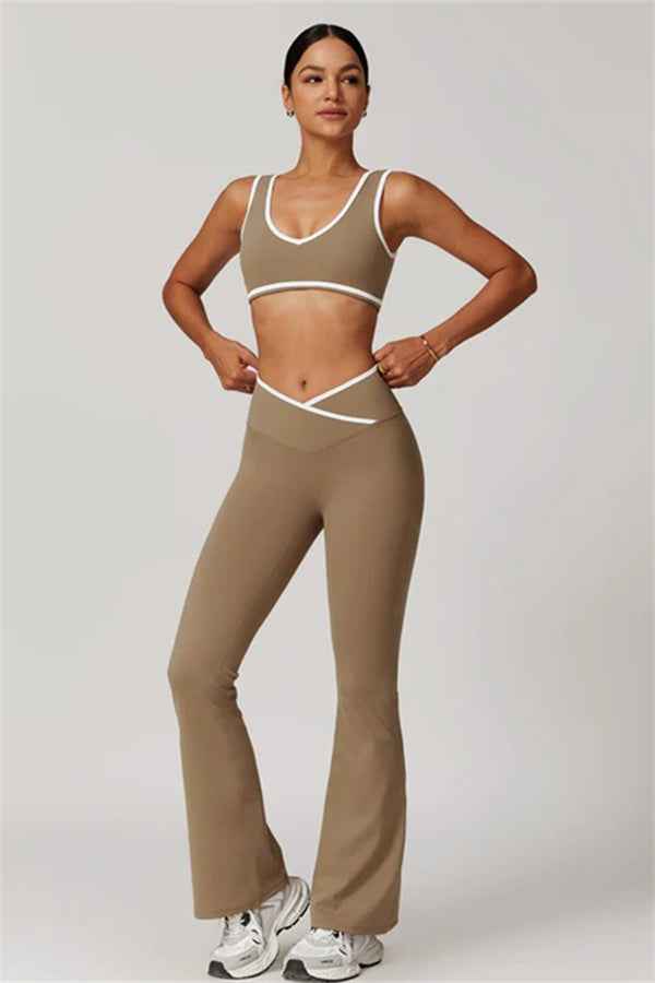 The Stamina Sports Bra Flared Leggings 2-Piece Set
