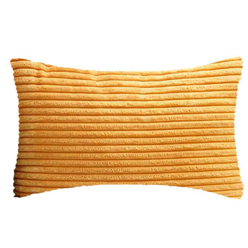 12''x20'' corduroy stripe  lumbar support throw pillow | 10 colors soft textured wide wale design | cozy lumbar & accent pillow | insert included