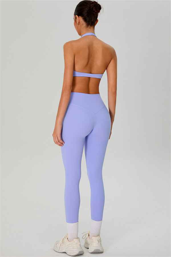 The Solid Sports Bra Leggings 2-Piece Set