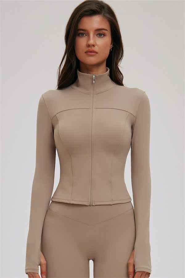 The Kinetic Zip Jacket Cross Back Sports Bra Leggings 3-Piece Set
