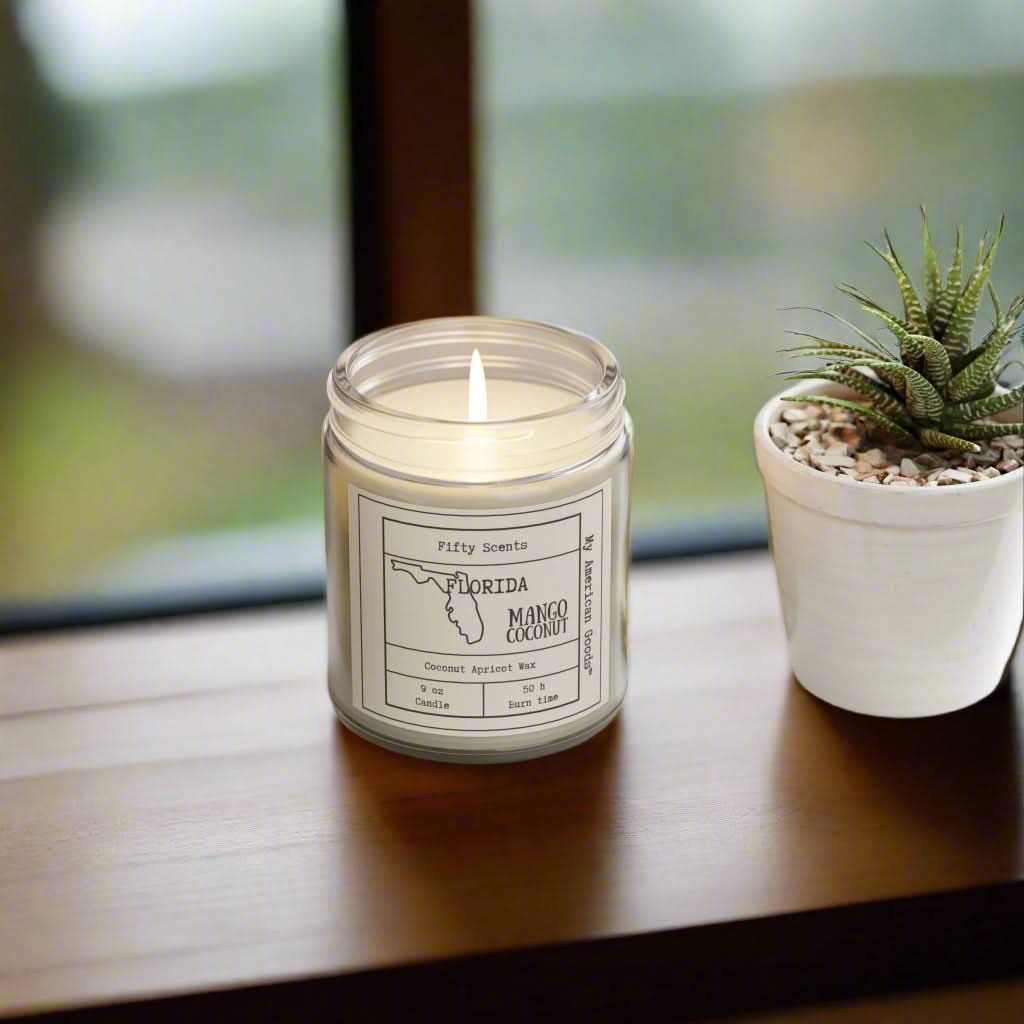Florida Mango Coconut Scented Candle - Aromatic Home Decor