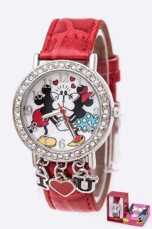 Kisses Mickey Minnie Disney Watch Gift Set - Pikemla